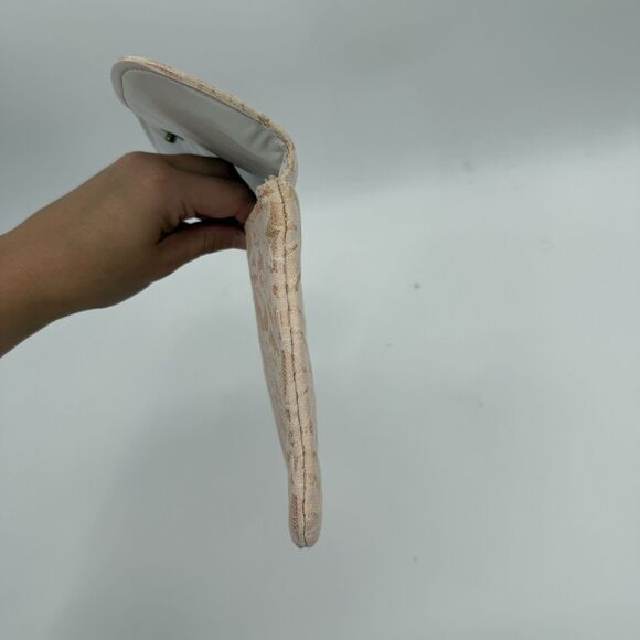 Vintage Unbranded Light Pink Lace Clutch Bag Delicate - Picture 10 of 13